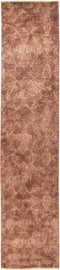 Vibrance, Brown Wool Runner Rug - 2' 7" x 12' 1"