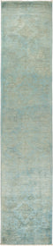 Vibrance, Blue Wool Runner Rug - 2' 8" x 12' 4"